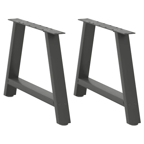 Vidaxl salontafelpoten 2 st a-vormig 60x(42-43) cm staal antraciet