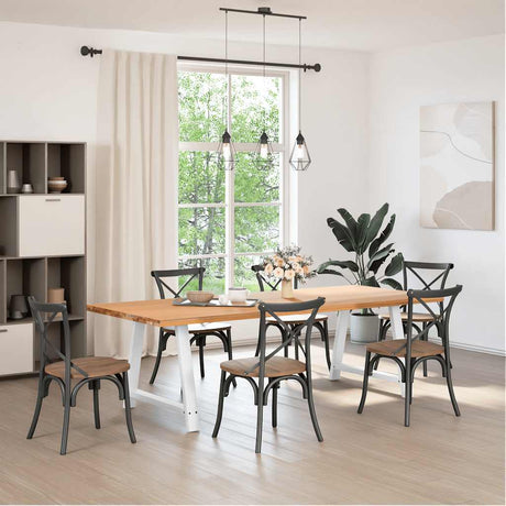 Vidaxl eettafelpoten 2 st a-vormig 90x(72-73) cm staal wit