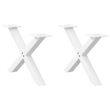 Vidaxl salontafelpoten 2 st x-vormig 60x(30-31) cm staal wit