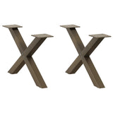 Vidaxl salontafelpoten 2 st x-vormig 60x(30-31) cm staal naturel