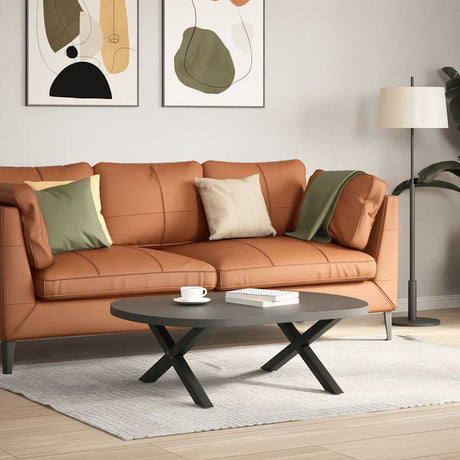 Vidaxl salontafelpoten 2 st x-vormig 70x(30-31) cm staal zwart