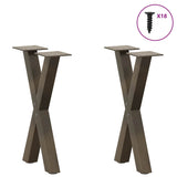 Vidaxl salontafelpoten 2 st x-vormig 28x(42-43) cm staal naturel