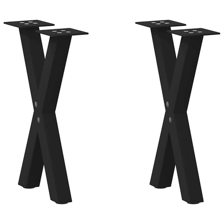 Vidaxl salontafelpoten 2 st x-vormig 38x(42-43) cm staal zwart