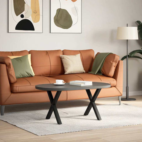 Vidaxl salontafelpoten 2 st x-vormig 60x(42-43) cm staal zwart