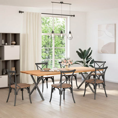Vidaxl eettafelpoten 2 st x-vormig 90x(72-73) cm staal antraciet