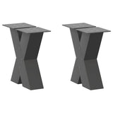 Vidaxl salontafelpoten 2 st x-vormig 30x(30-31) cm staal antraciet