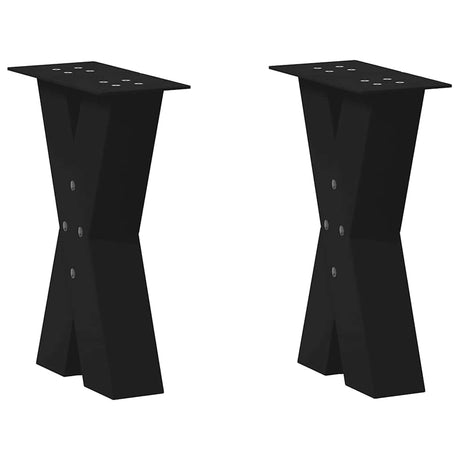 Vidaxl salontafelpoten 2 st x-vormig 28x(42-43) cm staal zwart