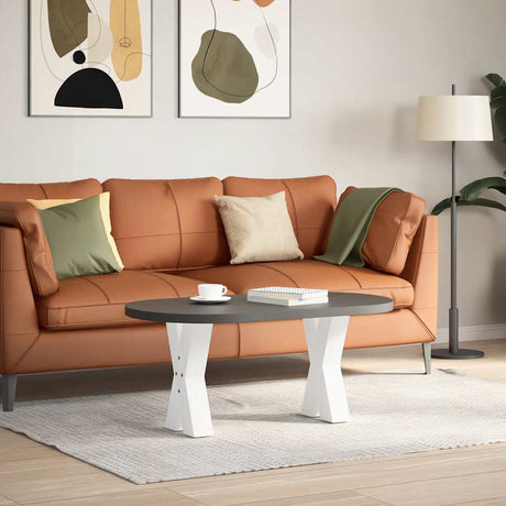 Vidaxl salontafelpoten 2 st x-vormig 38x(42-43) cm staal wit