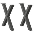 Vidaxl eettafelpoten 2 st x-vormig 80x(72-73) cm staal antraciet