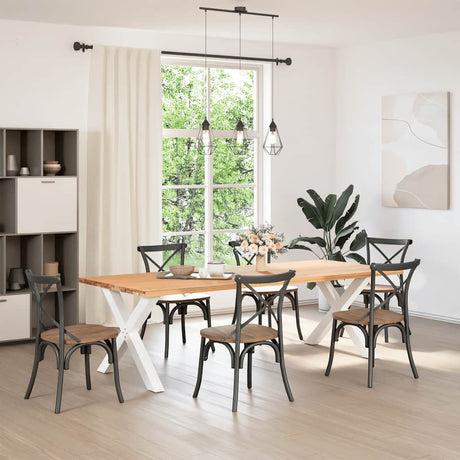Vidaxl eettafelpoten 2 st x-vormig 90x(72-73) cm staal wit
