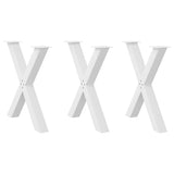 Vidaxl eettafelpoten 3 st x-vormig 70x(72-73) cm staal wit