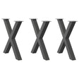 Vidaxl eettafelpoten 3 st x-vormig 70x(72-73) cm staal antraciet