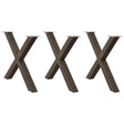 Vidaxl eettafelpoten 3 st x-vormig 90x(72-73) cm staal naturel