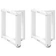 Vidaxl salontafelpoten 2 st t-vormig 50x25x(42-43) cm staal wit