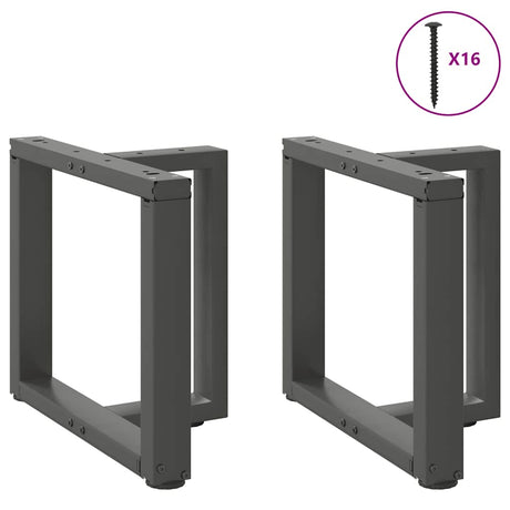 Vidaxl salontafelpoten 2 st t-vormig 50x25x(42-43) cm staal antraciet