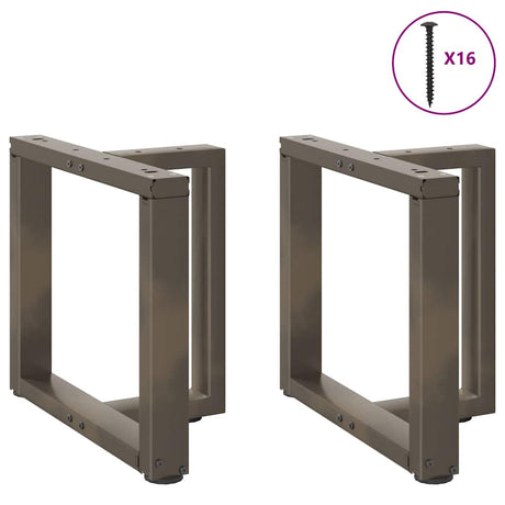 Vidaxl salontafelpoten 2 st t-vormig 50x25x(42-43) cm staal naturel