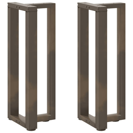 Vidaxl console tafelpoten 2 st t-vormig 25x28x(72-73)cm staal naturel