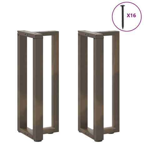 Vidaxl console tafelpoten 2 st t-vormig 25x28x(72-73)cm staal naturel