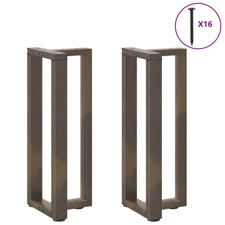 Vidaxl console tafelpoten 2 st t-vormig 38x25x(72-73)cm staal naturel