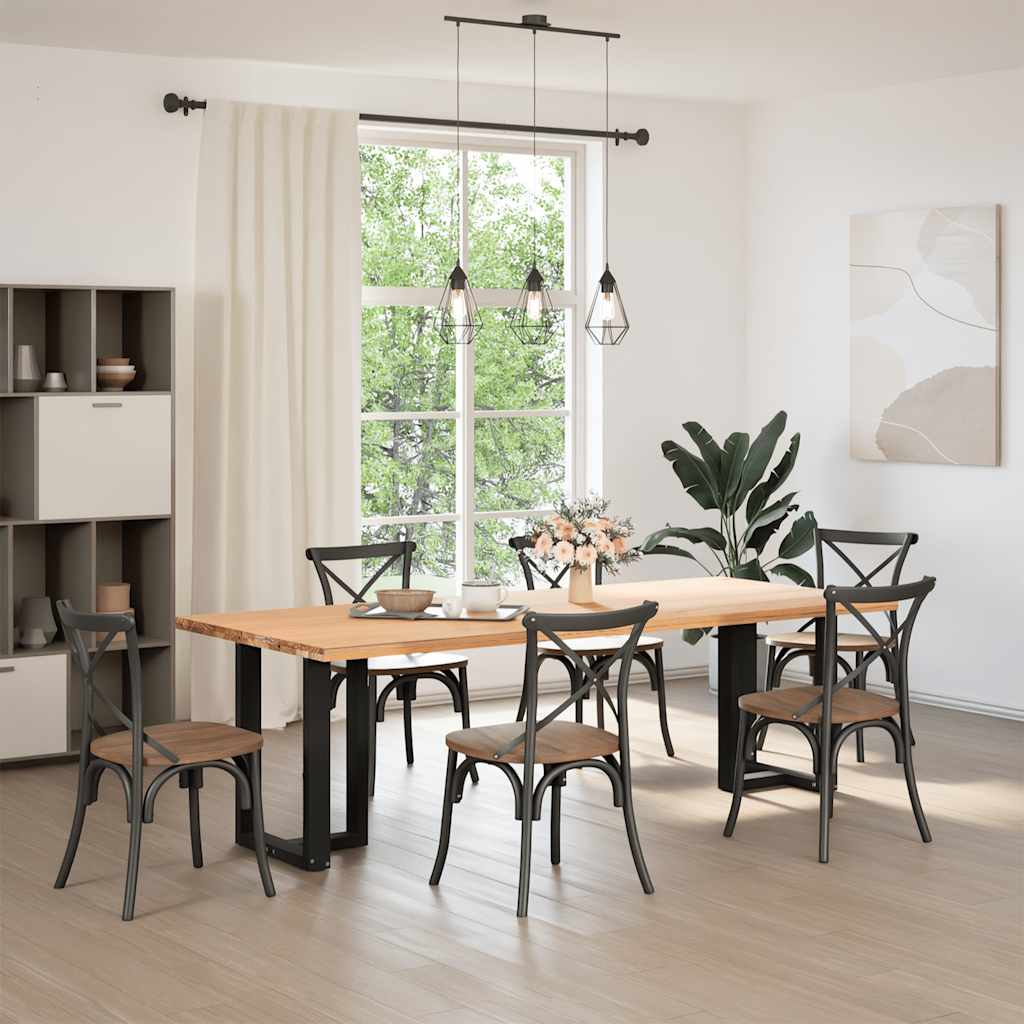 Vidaxl eettafelpoten 2 st t-vormig 60x35x(72-73) cm staal zwart