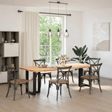 Vidaxl eettafelpoten 2 st t-vormig 60x35x(72-73) cm staal zwart
