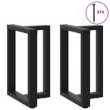 Vidaxl eettafelpoten 2 st t-vormig 60x35x(72-73) cm staal zwart