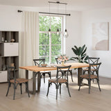 Vidaxl eettafelpoten 2 st t-vormig 60x35x(72-73) cm staal naturel