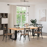 Vidaxl eettafelpoten 2 st t-vormig 70x35x(72-73) cm staal zwart