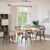 Vidaxl eettafelpoten 2 st t-vormig 70x35x(72-73) cm staal wit