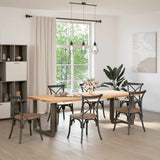 Vidaxl eettafelpoten 2 st t-vormig 70x35x(72-73) cm staal naturel