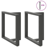 Vidaxl eettafelpoten 2 st t-vormig 80x35x(72-73) cm staal antraciet