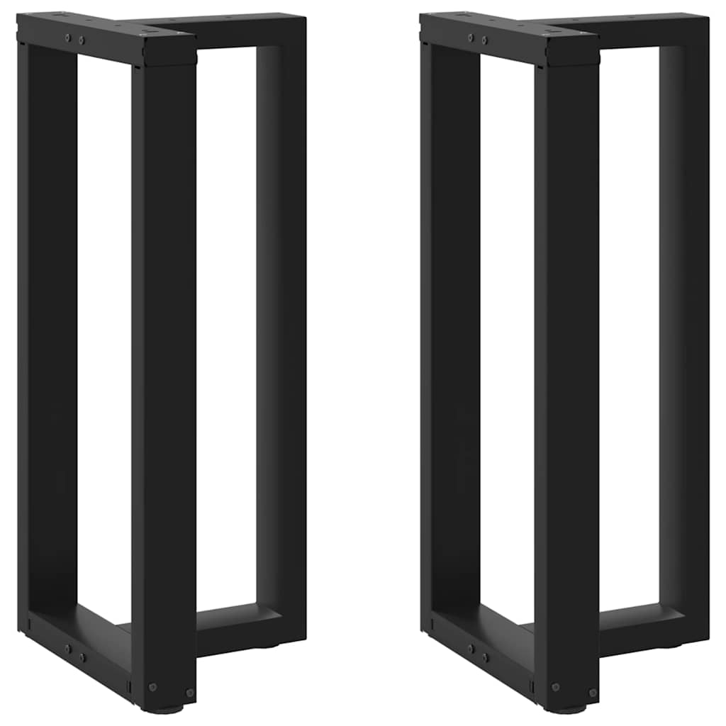 Vidaxl bartafelpoten 2 st t-vormig 40x35x(90-91) cm staal zwart