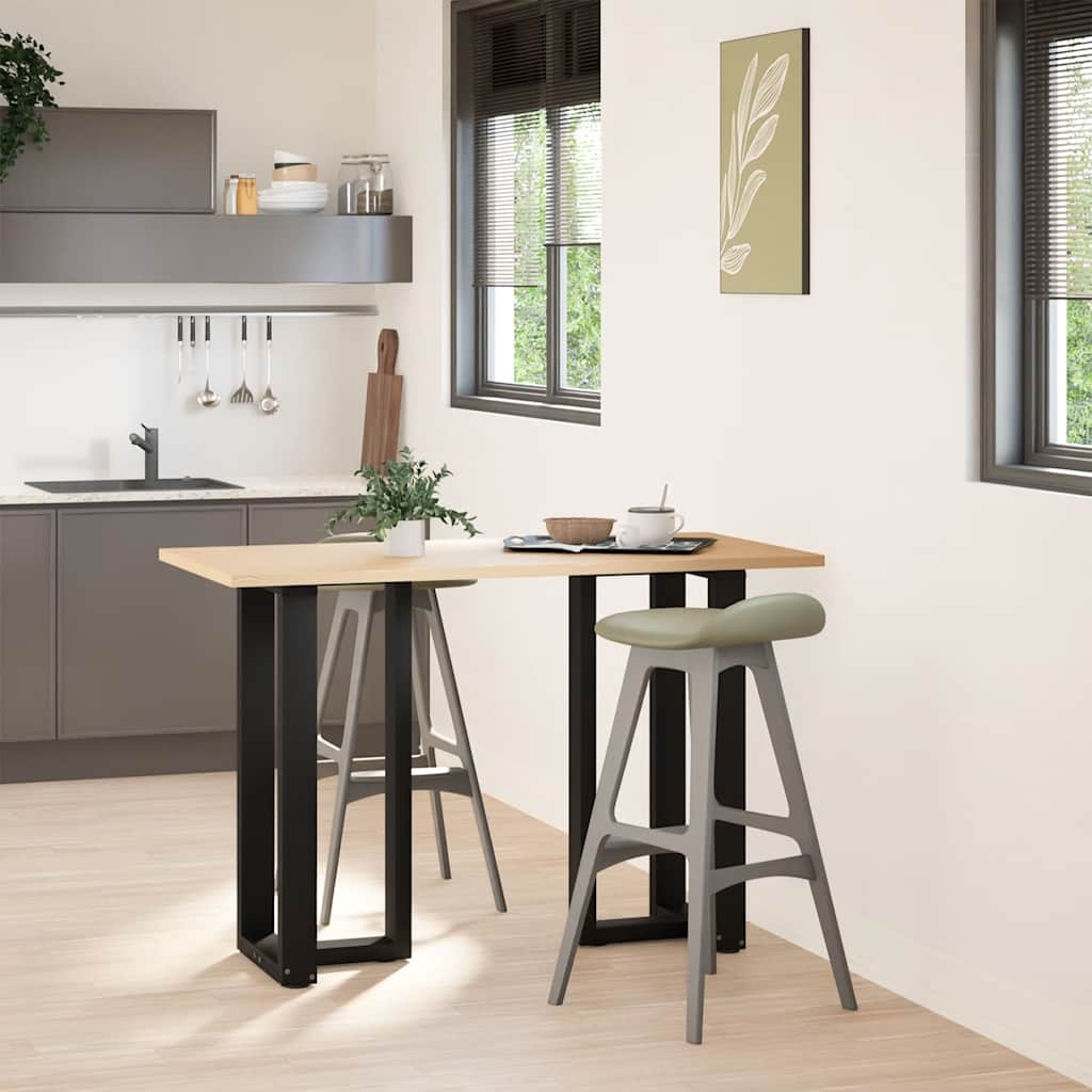 Vidaxl bartafelpoten 2 st t-vormig 40x35x(90-91) cm staal zwart