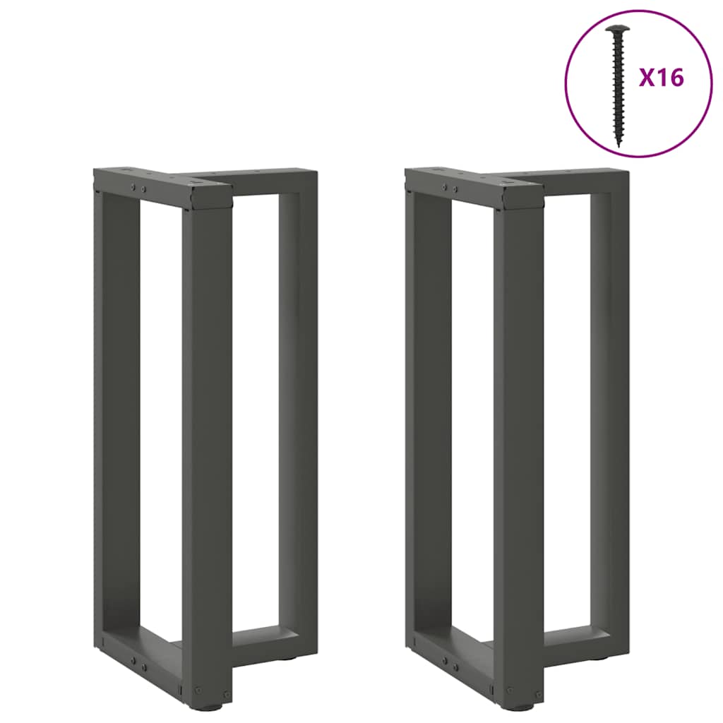 Vidaxl bartafelpoten 2 st t-vormig 40x35x(90-91) cm staal antraciet