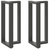 Vidaxl bartafelpoten 2 st t-vormig 40x35x(90-91) cm staal antraciet