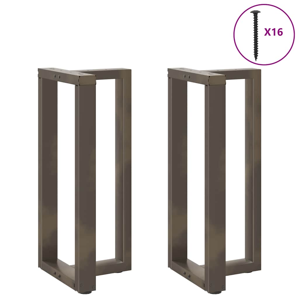 Vidaxl bartafelpoten 2 st t-vormig 40x35x(90-91) cm staal naturel