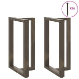 Vidaxl bartafelpoten 2 st t-vormig 60x35x(90-91) cm staal naturel