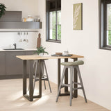 Vidaxl bartafelpoten 2 st t-vormig 60x35x(90-91) cm staal naturel