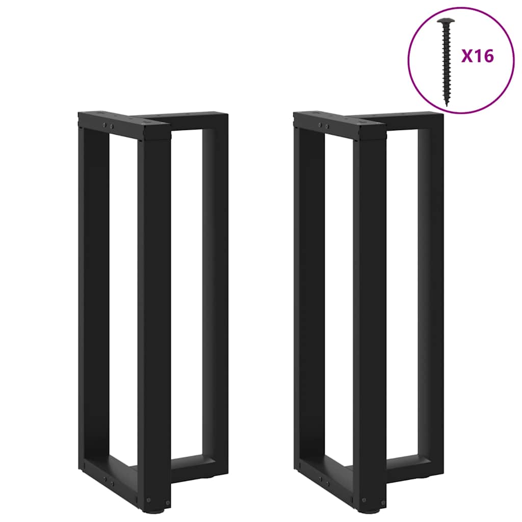 Vidaxl bartafelpoten 2 st t-vormig 40x35x(100-101) cm staal zwart