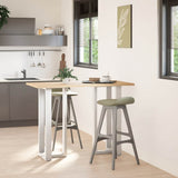 Vidaxl bartafelpoten 2 st t-vormig 40x35x(100-101) cm staal wit