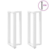 Vidaxl bartafelpoten 2 st t-vormig 40x35x(100-101) cm staal wit