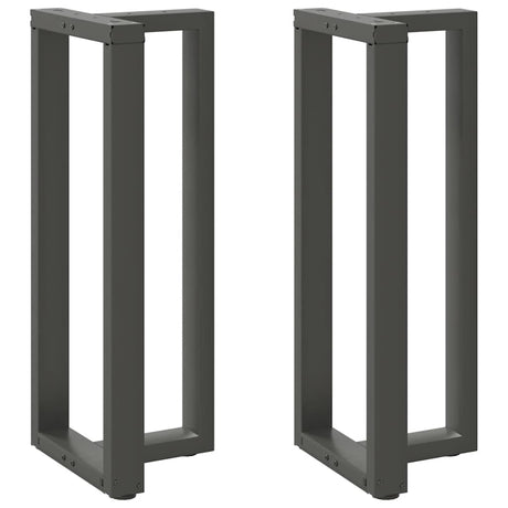 Vidaxl bartafelpoten 2 st t-vormig 40x35x(100-101) cm staal antraciet
