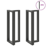 Vidaxl bartafelpoten 2 st t-vormig 40x35x(100-101) cm staal antraciet