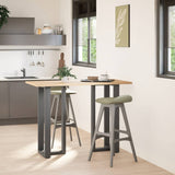 Vidaxl bartafelpoten 2 st t-vormig 50x35x(100-101) cm staal antraciet