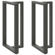 Vidaxl bartafelpoten 2 st t-vormig 60x35x(100-101) cm staal antraciet
