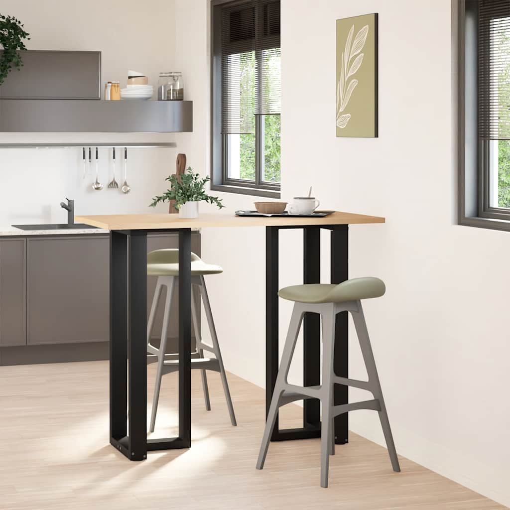Vidaxl bartafelpoten 2 st t-vormig 40x35x(110-111) cm staal zwart