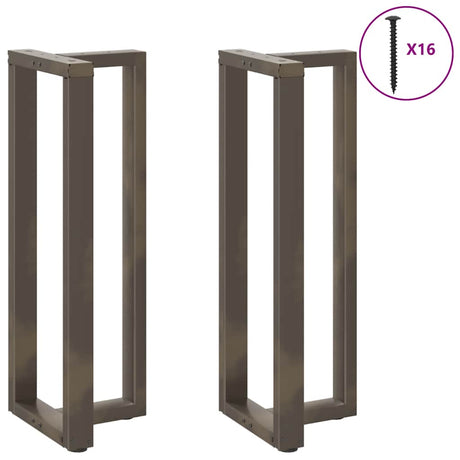 Vidaxl bartafelpoten 2 st t-vormig 40x35x(110-111) cm staal naturel