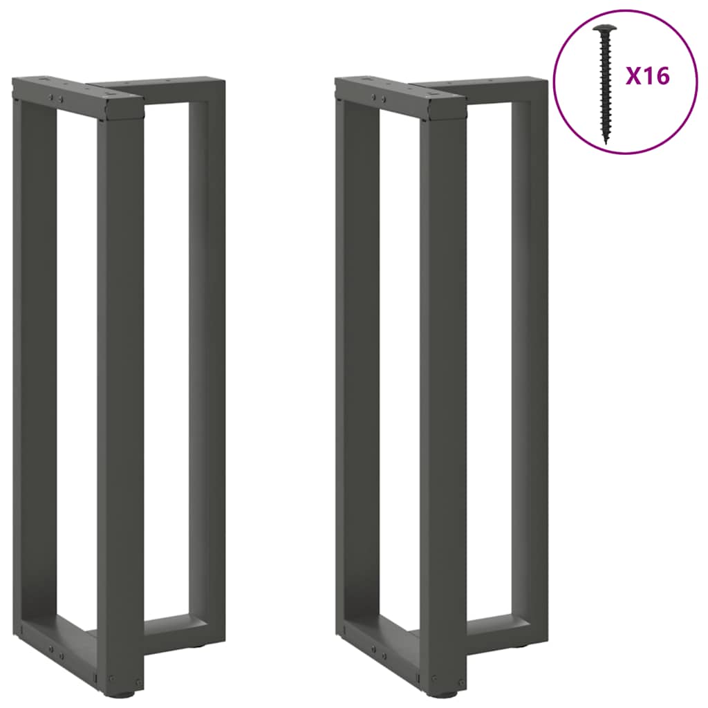 Vidaxl bartafelpoten 2 st t-vormig 50x35x(110-111) cm staal antraciet