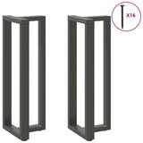 Vidaxl bartafelpoten 2 st t-vormig 50x35x(110-111) cm staal antraciet