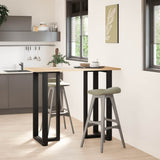 Vidaxl bartafelpoten 2 st t-vormig 60x35x(110-111) cm staal zwart